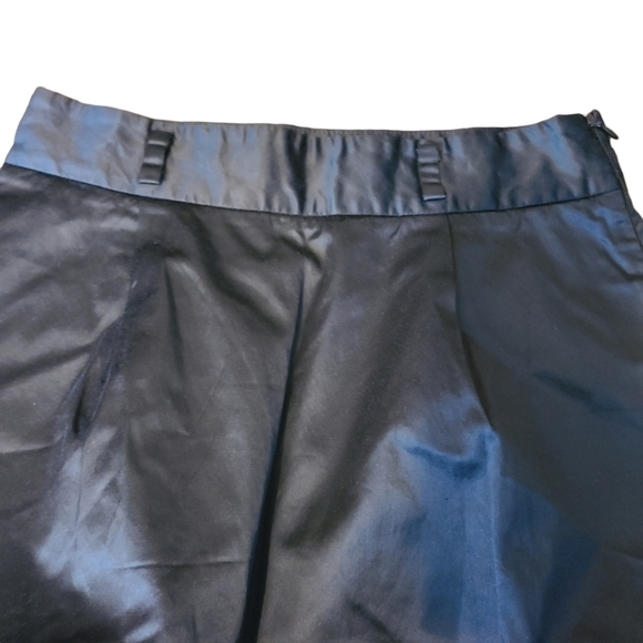 Theory Sz.6 black zip up side mini skirt glamcore chic mob wife sleek iconic - Picture 8 of 8